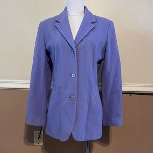 Harve Benard Purple Wool Blazer